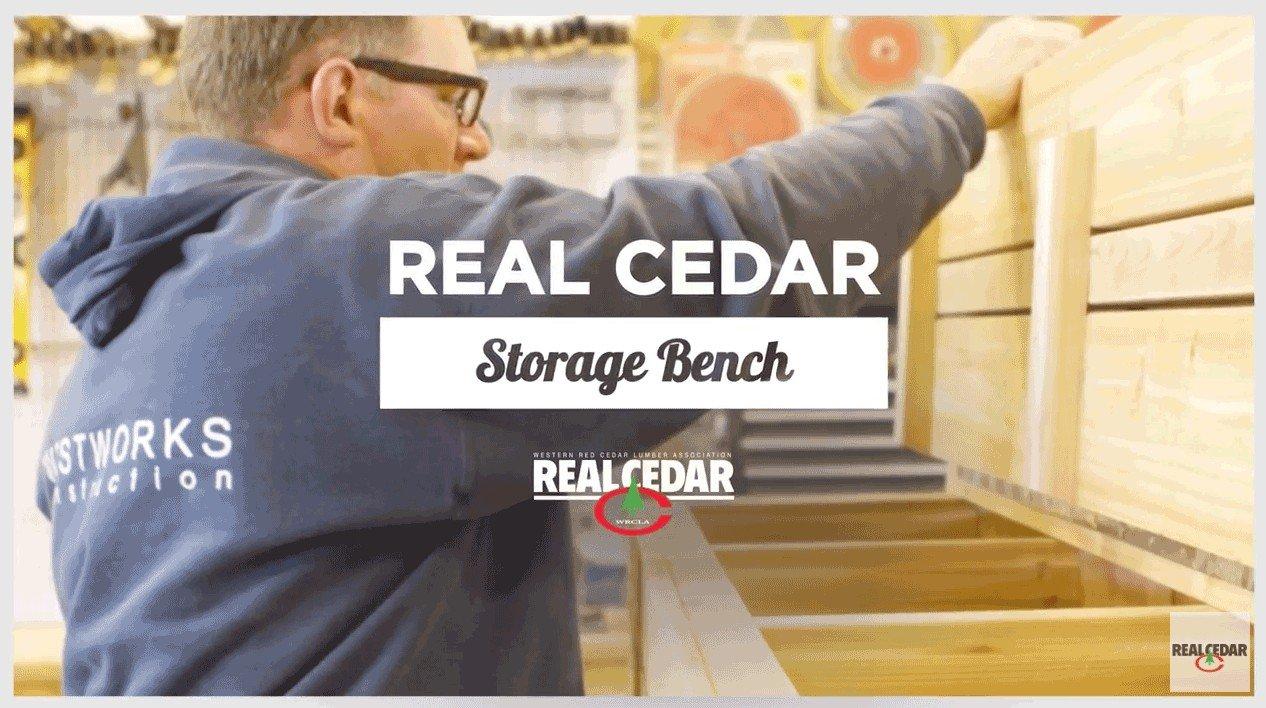 cedar storage bench project plan video thumbnail